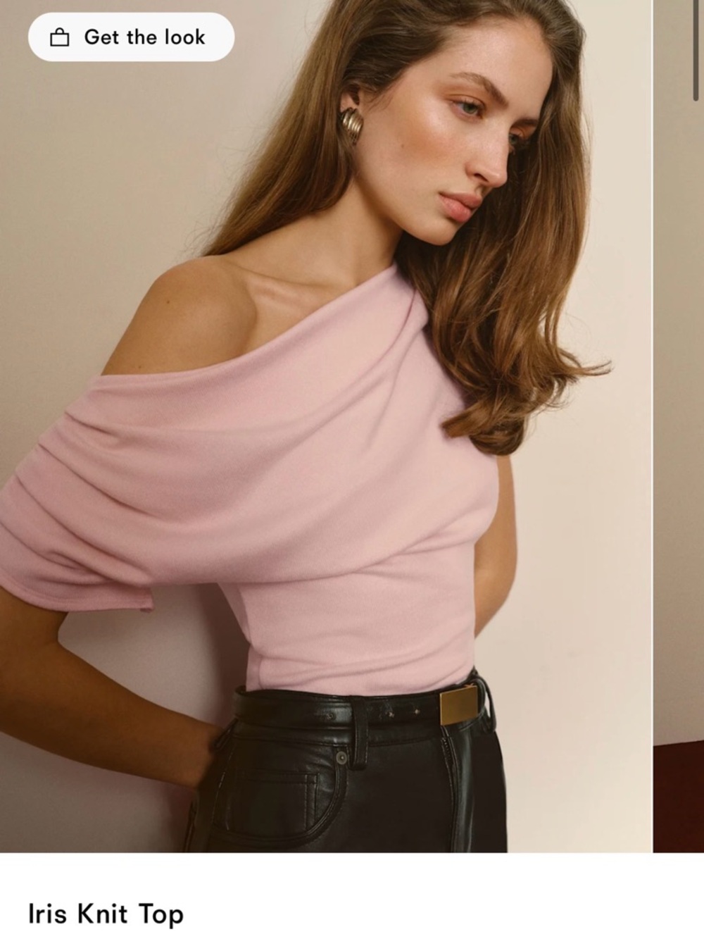 Reformation Iris Knit Top Pink - Size S